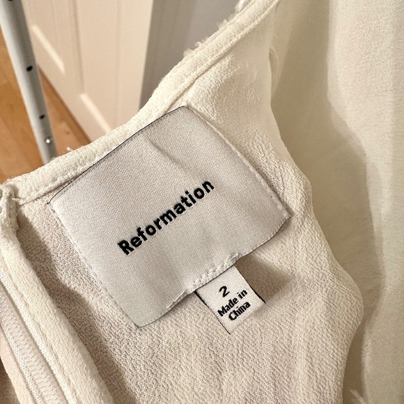 Reformation Sorin Dress Ivory - Size 2 - Picture 6 of 9